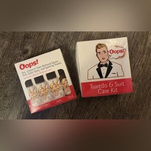 Oops Tuxedo & Suit Care & Dirt Grease & Stain Remover Spray Wedding Kit NEW